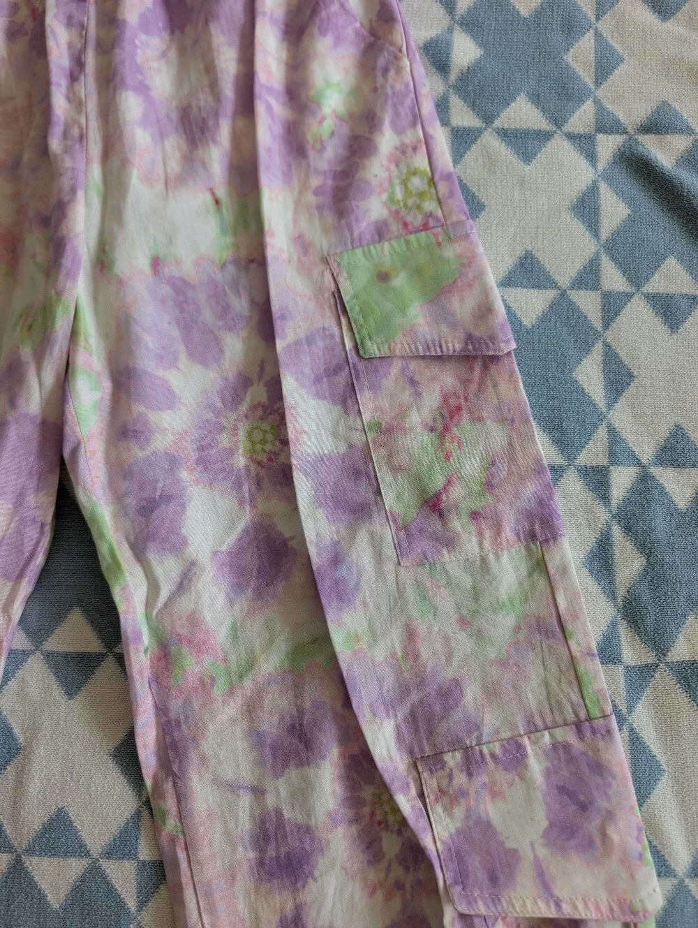 Bundle Of Zara Girls Pants Size 8 Tie Dye Cargo Wide Leg